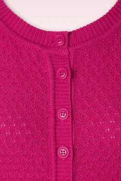 Fashion Mak Sweater Jennie Strickjacke In Magenta