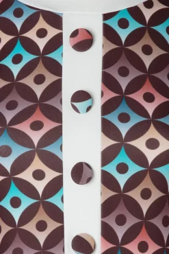 Cheap Vintage Chic for Topvintage Jenny Kleid Mit Geo Print In Braun