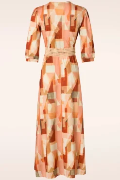 Hot K-Design Josie Crossover Maxikleid In Pfirsich