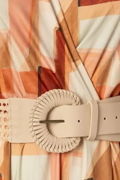 Hot K-Design Josie Crossover Maxikleid In Pfirsich