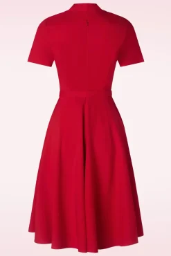 Online Vintage Diva Laura Lee Swing Kleid In Rot