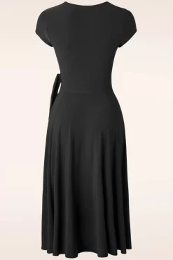 Shop Vintage Chic for Topvintage Layla Crossover-Kleid In Schwarz