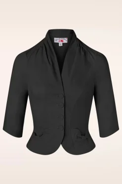 Fashion Miss Candyfloss Liza Lou Blazer Jacke In Schwarz