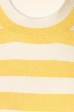 Outlet Compania Fantastica Lucy Pullover In Weis Und Gelb