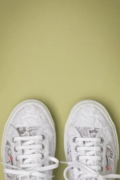 Best Superga Makramee Turnschuhe In Weis