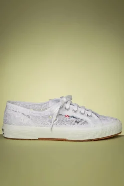 Best Superga Makramee Turnschuhe In Weis