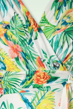 Store Vintage Chic for Topvintage Malia Maxikleid Mit Tropischem Papagei In Bunt