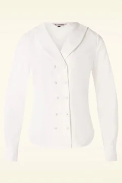 New Banned Retro Maria Bluse In Weis