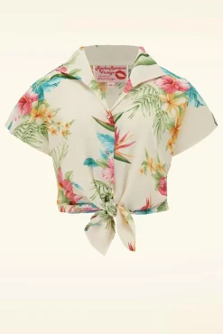 Cheap Rock N Romance Maria Tuck In Or Tie Bluse In Honolulu Natural