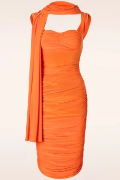 Shop Glamour Bunny Marigold Etuikleid In Orange