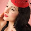 Best Banned Retro Marilyn Fascinator In Rot
