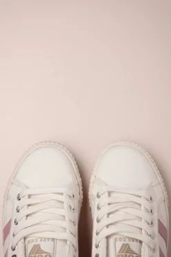 Best Sale Gola Mark Cox Tennis Sneaker In Off White Und Chalk Pink