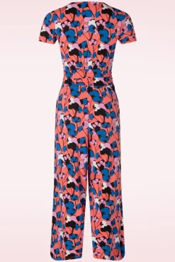 Sale Zilch Melanie Jumpsuit In Bouquet Coral