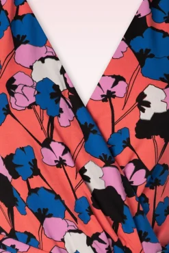 Sale Zilch Melanie Jumpsuit In Bouquet Coral