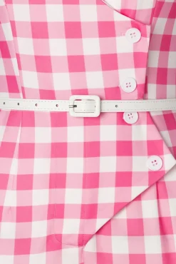 Online Rebel Love Clothing Midge Gingham Jumpsuitin Rosa