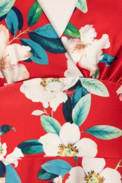 Sale Vintage Chic for Topvintage Miley Flower Swing Kleid In Knallrot