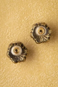 Cheap Lovely Mini-Kristallblumen-Ohrstecker In Seafoam Green