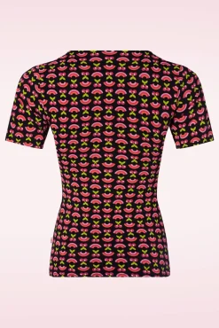 Discount Blutsgeschwister Mon Soleil Cache Top In Tutti Frutti Rainbow Dance Black