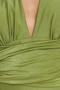 Best TC Beach Multiway-Badeanzug Aus Glanzendem Rippenmuster In Grun