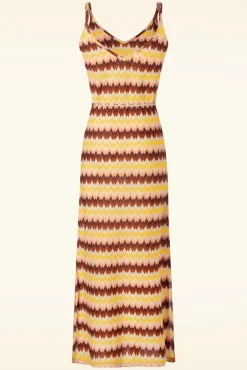 Fashion King Louie Nadya Maxi Kleid Carmine In Mock Orange