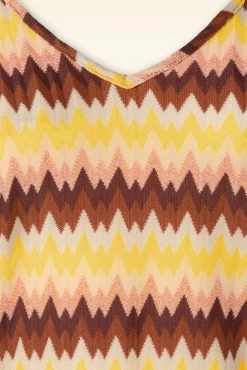 Fashion King Louie Nadya Maxi Kleid Carmine In Mock Orange