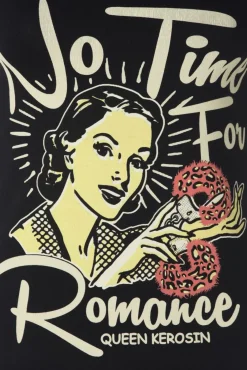 New Queen Kerosin No Time T-Shirt In Schwarz