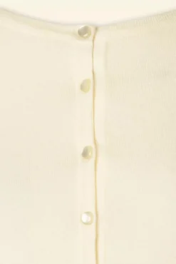 Fashion Mak Sweater Nyla Kurzer Cardigan In Elfenbein