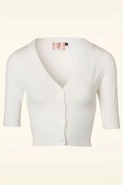 Cheap Banned Retro Overload-Cardigan In Elfenbeinweis