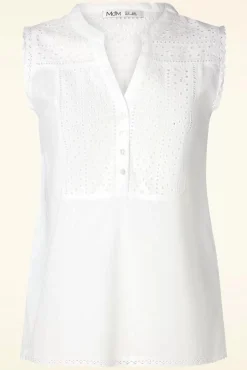 Shop Md'M Paola Bluse In Weis