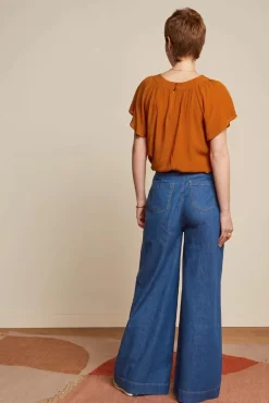 Fashion King Louie Peppa Chambray Hose In Jeansblau