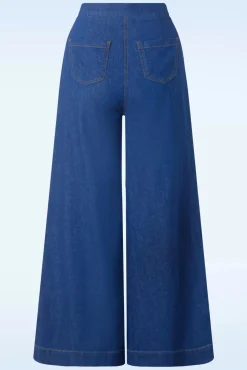 Fashion King Louie Peppa Chambray Hose In Jeansblau