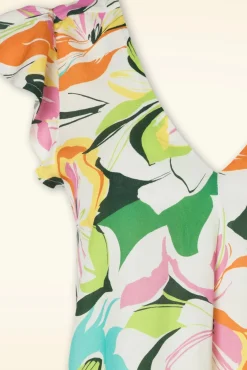 Hot Smashed Lemon Phoebe Colourburst Top In Weis