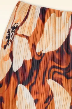 Sale Vintage Chic for Topvintage Pia Floral Bundfaltenhose In Braun