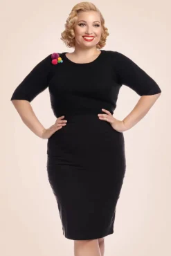 New Collectif Clothing Polly Bengaline Rock In Schwarz