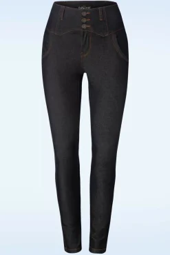 Discount Collectif Clothing Rebel Katie Denim-Jeans In Schwarz