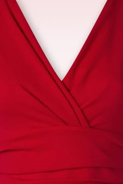 Outlet Vintage Chic for Topvintage Rinda Maxi Kleid In Lippenstiftrot