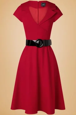 New Glamour Bunny Business Babe Rita Marlow Kleid In Lippenstiftrot