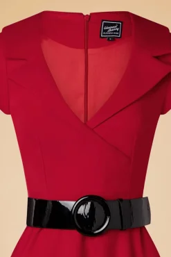 New Glamour Bunny Business Babe Rita Marlow Kleid In Lippenstiftrot