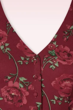 Cheap Vixen Roses Midi Kleid In Dunkelrot