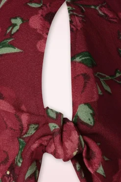 Cheap Vixen Roses Midi Kleid In Dunkelrot