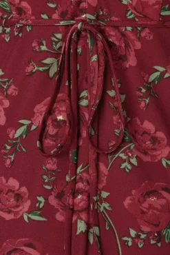 Cheap Vixen Roses Midi Kleid In Dunkelrot