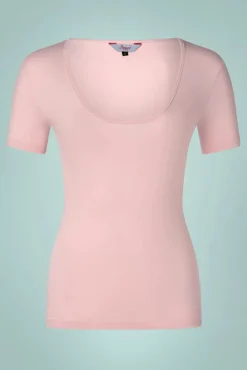 Fashion Banned Retro Scoop Badeoberteil In Pink