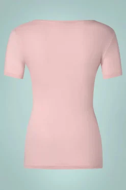 Fashion Banned Retro Scoop Badeoberteil In Pink