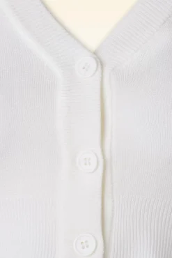 Cheap Mak Sweater Shela Cropped Strickjacke In Elfenbein