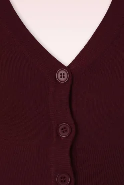 Sale Mak Sweater Shela Kurzer Cardigan In Burgund