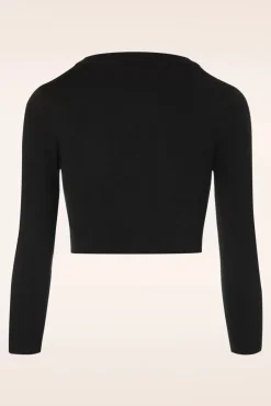 Outlet Mak Sweater Shela Kurzer Cardigan In Schwarz