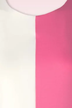 Fashion Vixen Sixties Kontrast Kleid In Rosa