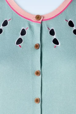 Discount Banned Retro Sommer Shade Chic Strickjacke In Mint