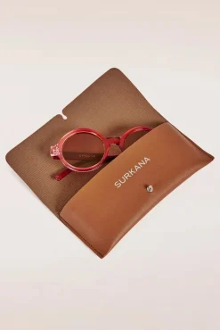 Fashion Surkana Stay Shady Runde Sonnenbrille In Rot