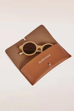 Clearance Surkana Stay Shady Runde Sonnenbrille In Latte